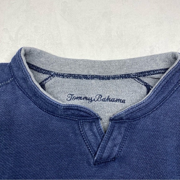 Tommy Bahama Men’s Pull Over Long Sleeve Blue Size Large FLAWED - Picture 8 of 10